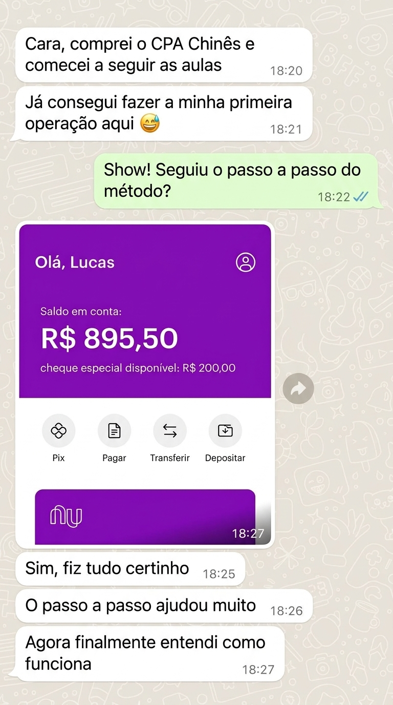 Depoimento de aluno em conversa sobre o método
